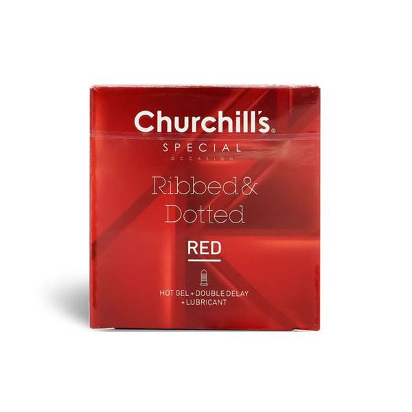 کاندوم Ribbed & Dotted Red چرچیلز